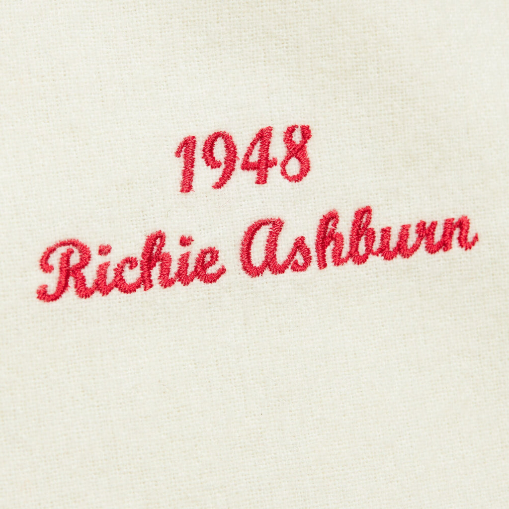 MENS MITCHELL & NESS MLB CREAM JERSEY PHILLIES 1948 RICHIE ASHBURN
