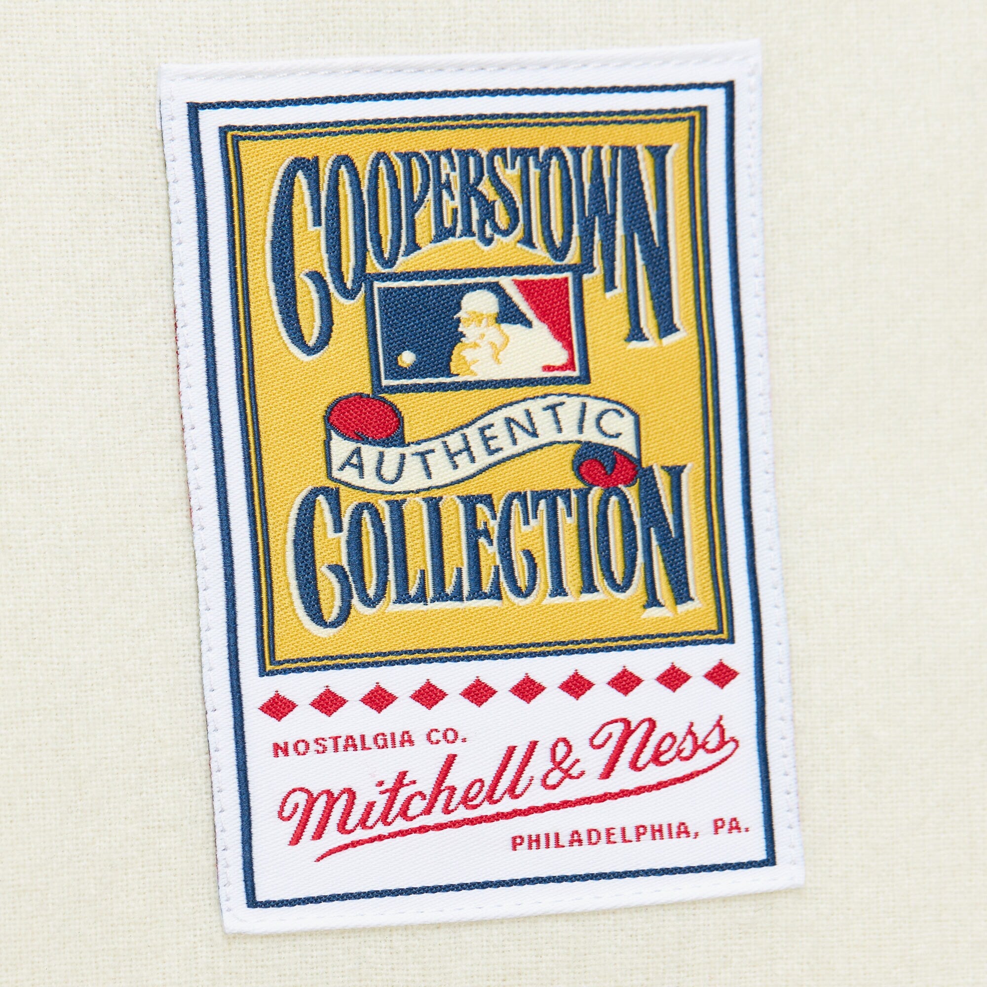 MENS MITCHELL & NESS MLB CREAM JERSEY PHILLIES 1948 RICHIE ASHBURN