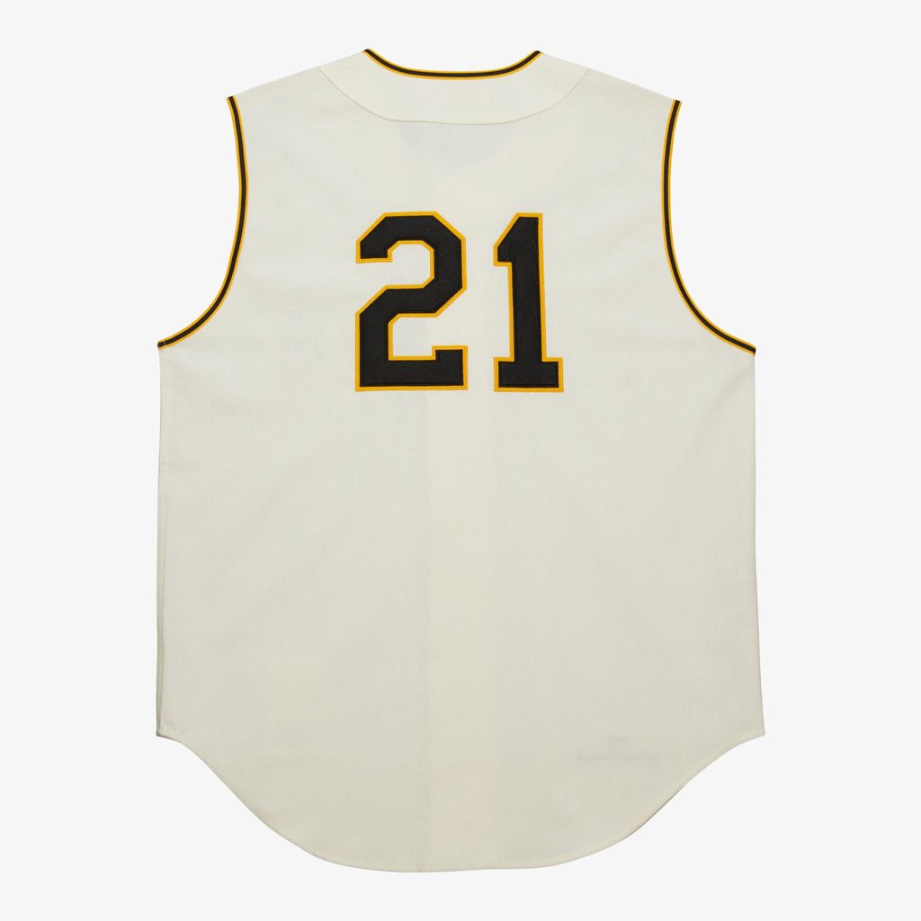 MENS MITCHELL & NESS MLB CREAM VEST PIRATES 1960 ROBERTO CLEMENTE