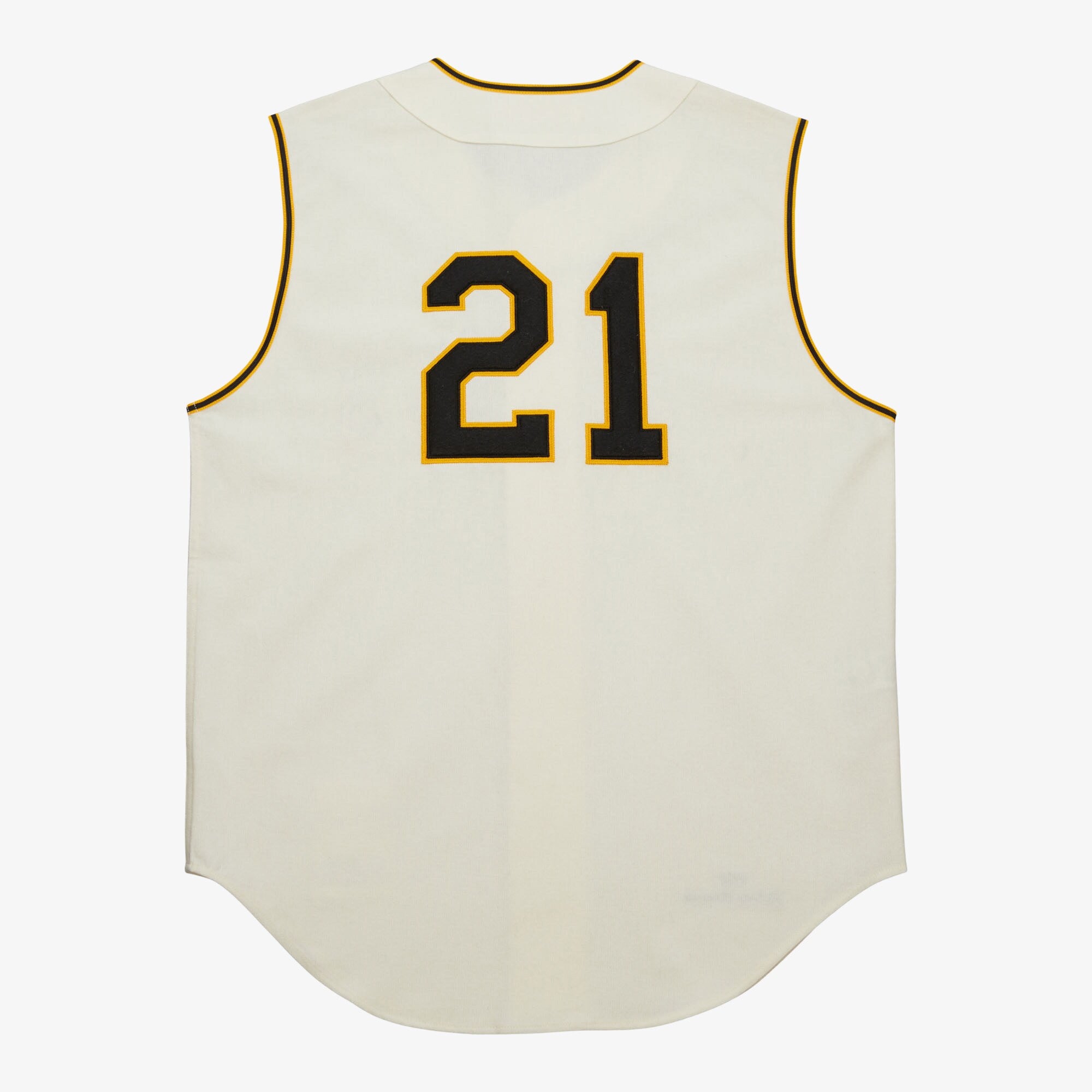 MENS MITCHELL & NESS MLB CREAM VEST PIRATES 1960 ROBERTO CLEMENTE