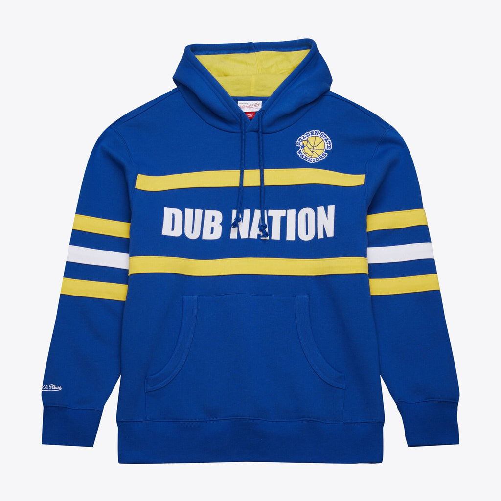 Mens Mitchell & Ness NBA HEAD COACH HOODIE VINTAGE LOGO WARRIORS