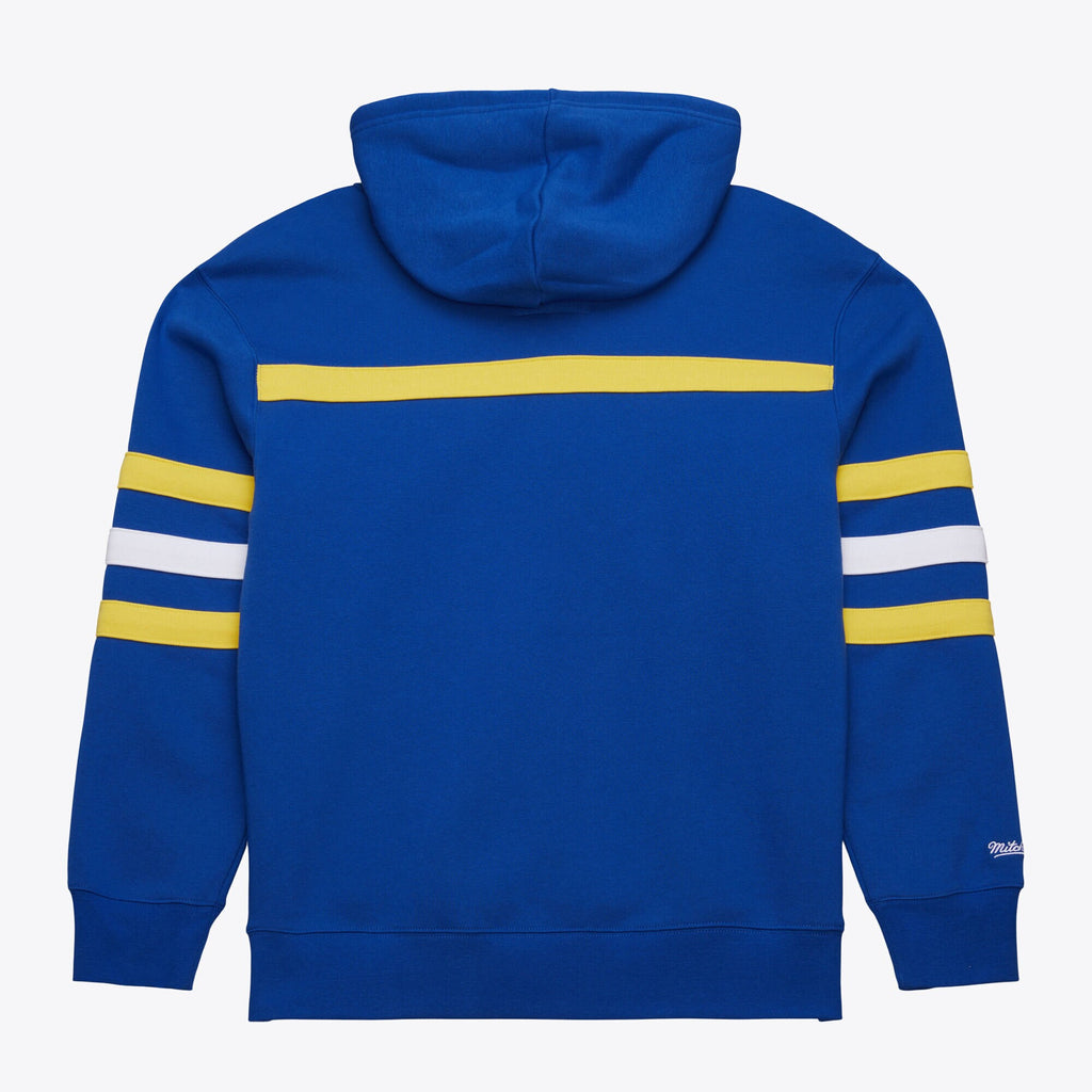 Mens Mitchell & Ness NBA HEAD COACH HOODIE VINTAGE LOGO WARRIORS