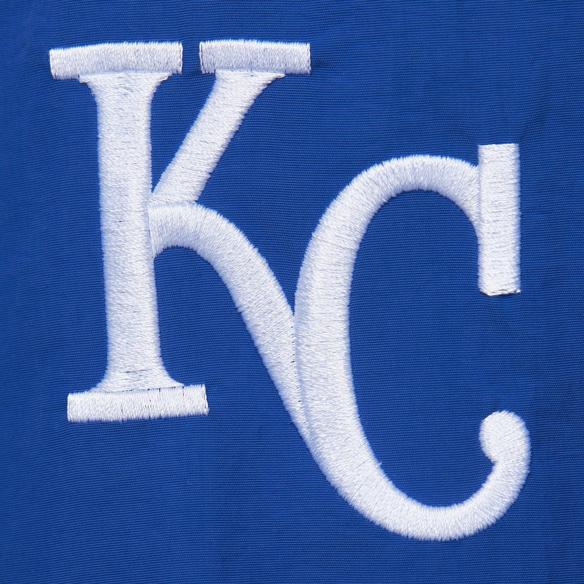 Mens Mitchell & Ness MLB CLASSIC NYLON PULLOVER VINTAGE LOGO ROYALS