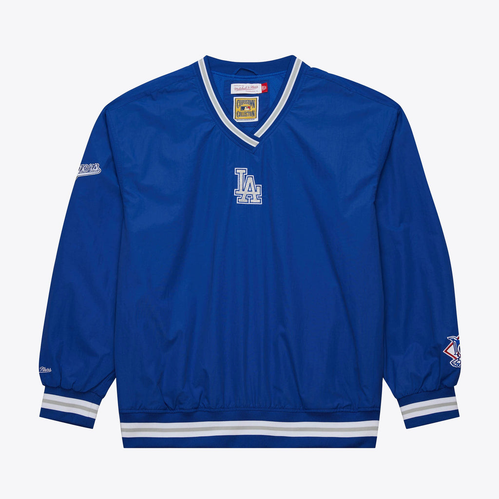 Mens Mitchell & Ness MLB CLASSIC NYLON PULLOVER VINTAGE LOGO DODGERS
