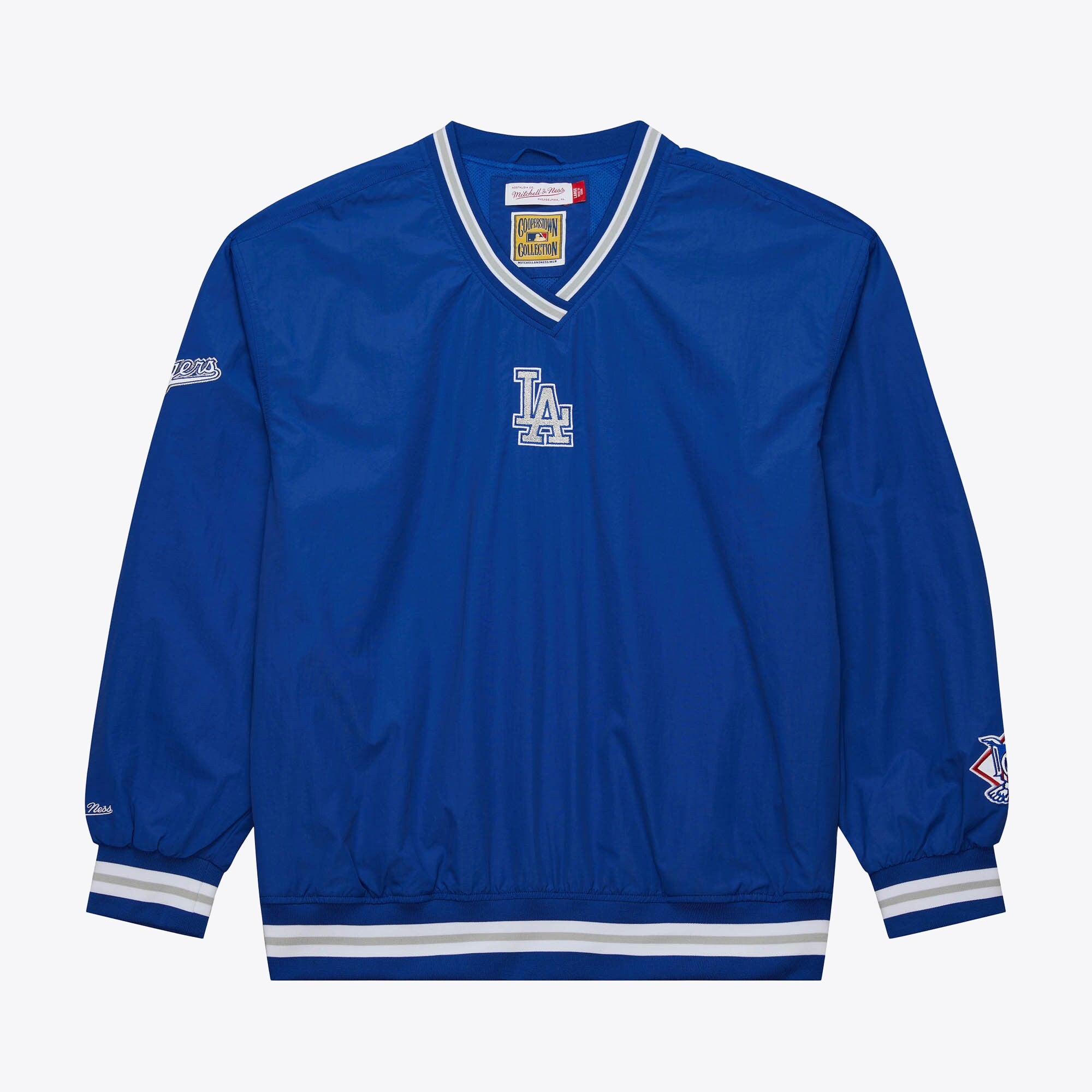 Mens Mitchell & Ness MLB CLASSIC NYLON PULLOVER VINTAGE LOGO DODGERS