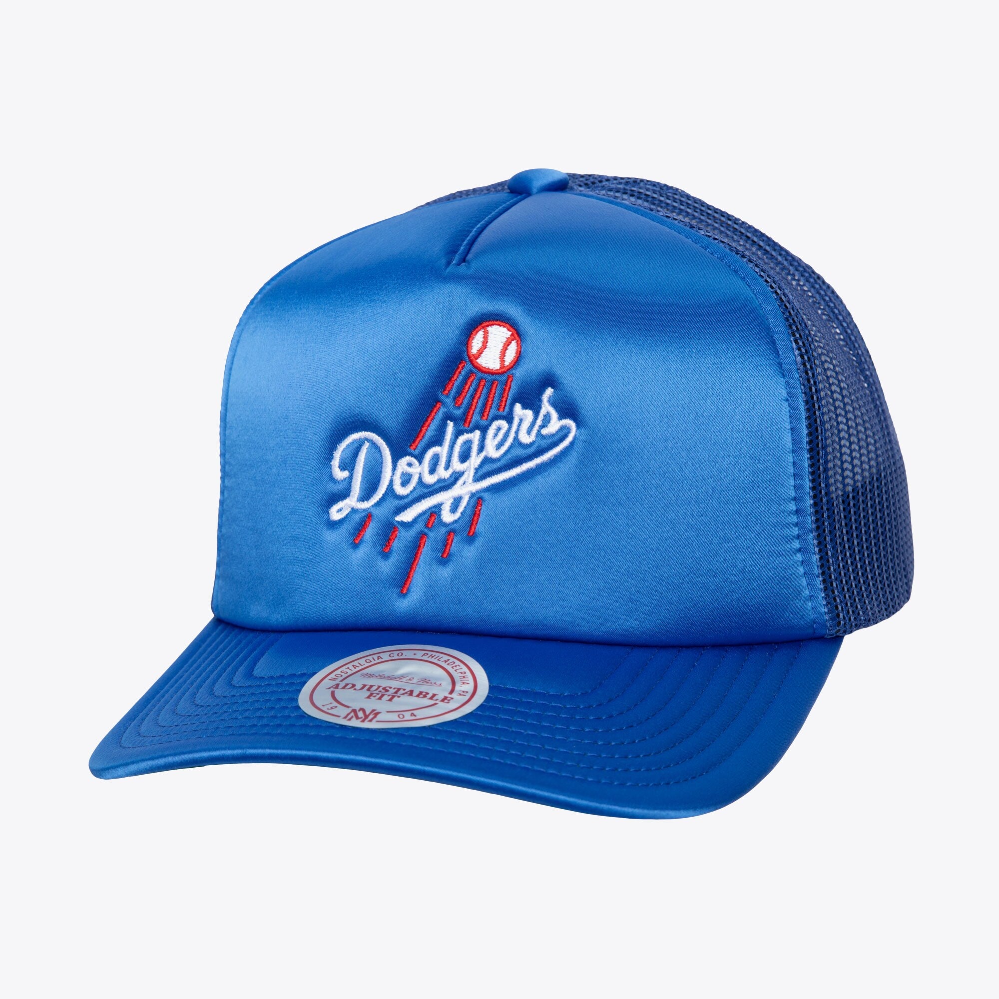 Mens Mitchell & Ness MLB SATIN TRUCKER DODGERS