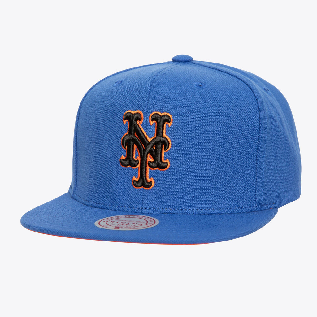 Mens Mitchell & Ness MLB LOGO ECLIPSE SNAPBACK METS