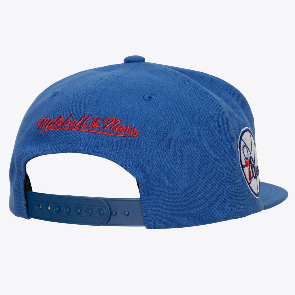 MENS MITCHELL & NESS NBA RETRO SPORT SNAPBACK HWC 76ERS - BLUE