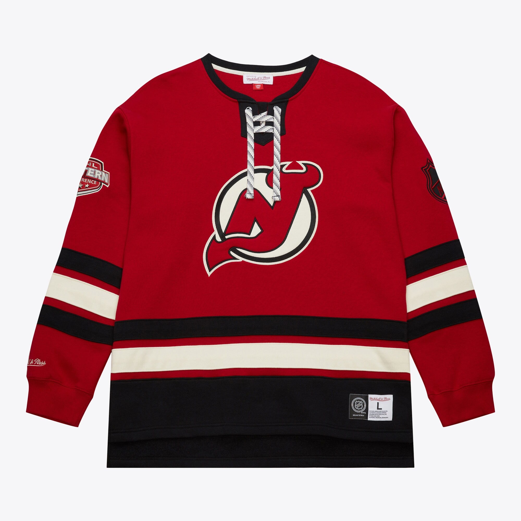 MENS MITCHELL & NESS NHL HERITAGE LACE-UP CREW CURRENT LOGO DEVILS