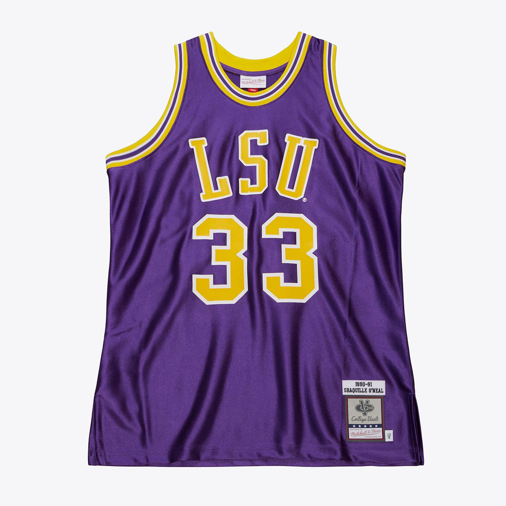 Mens Mitchell & Ness NCAA DARK JERSEY LSU 1990 SHAQUILLE O'NEAL