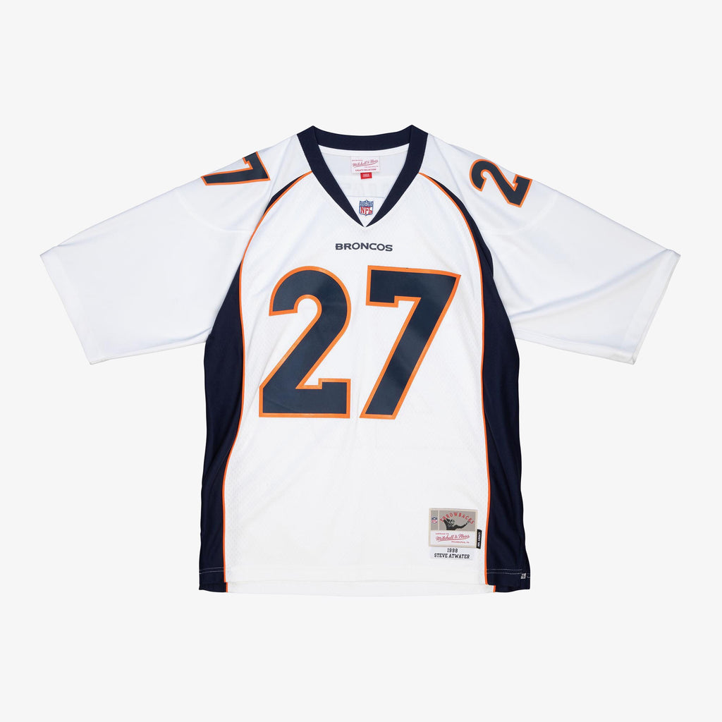 Mens Mitchell & Ness NFL WHITE JERSEY BRONCOS 1998 STEVE ATWATER