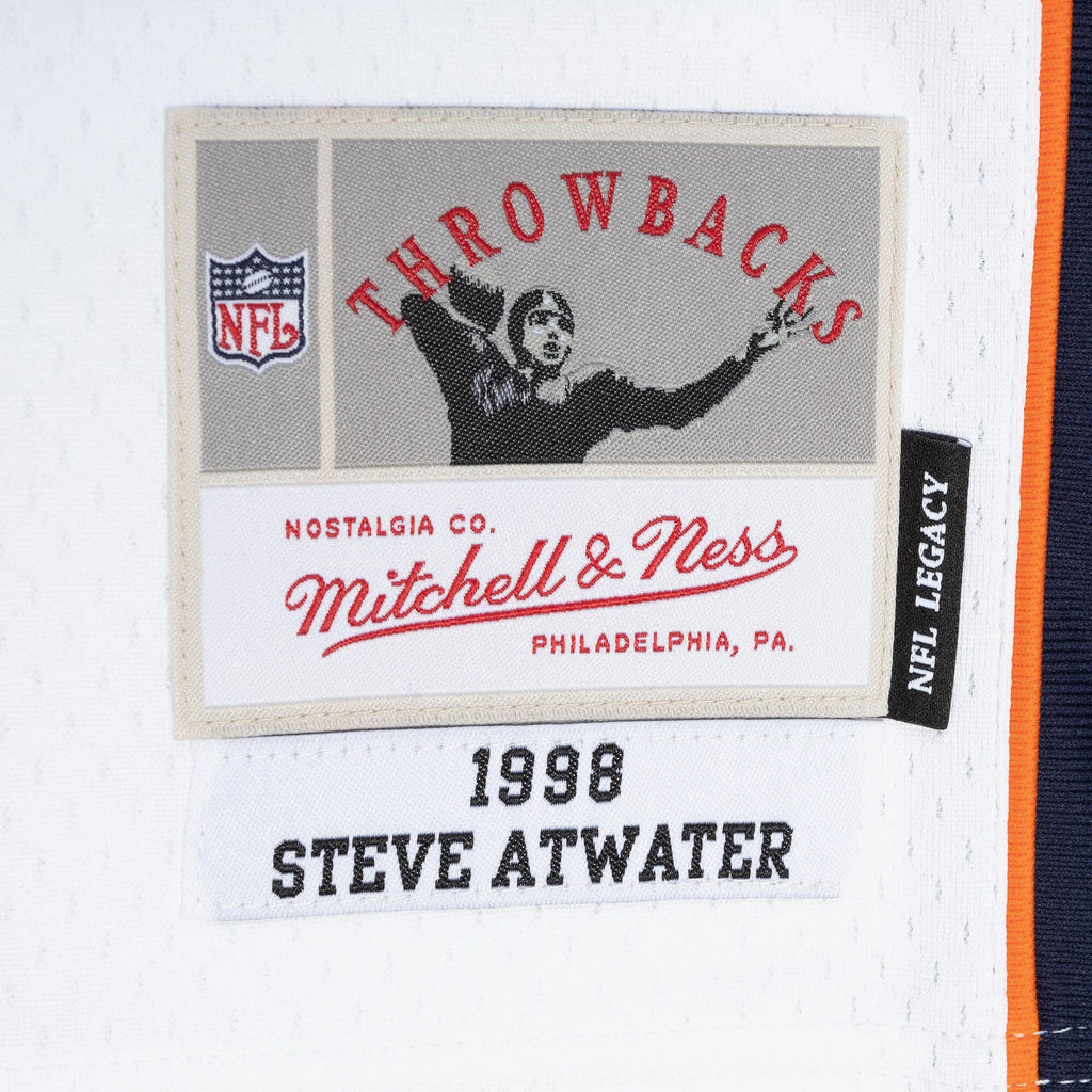 Mens Mitchell & Ness NFL WHITE JERSEY BRONCOS 1998 STEVE ATWATER