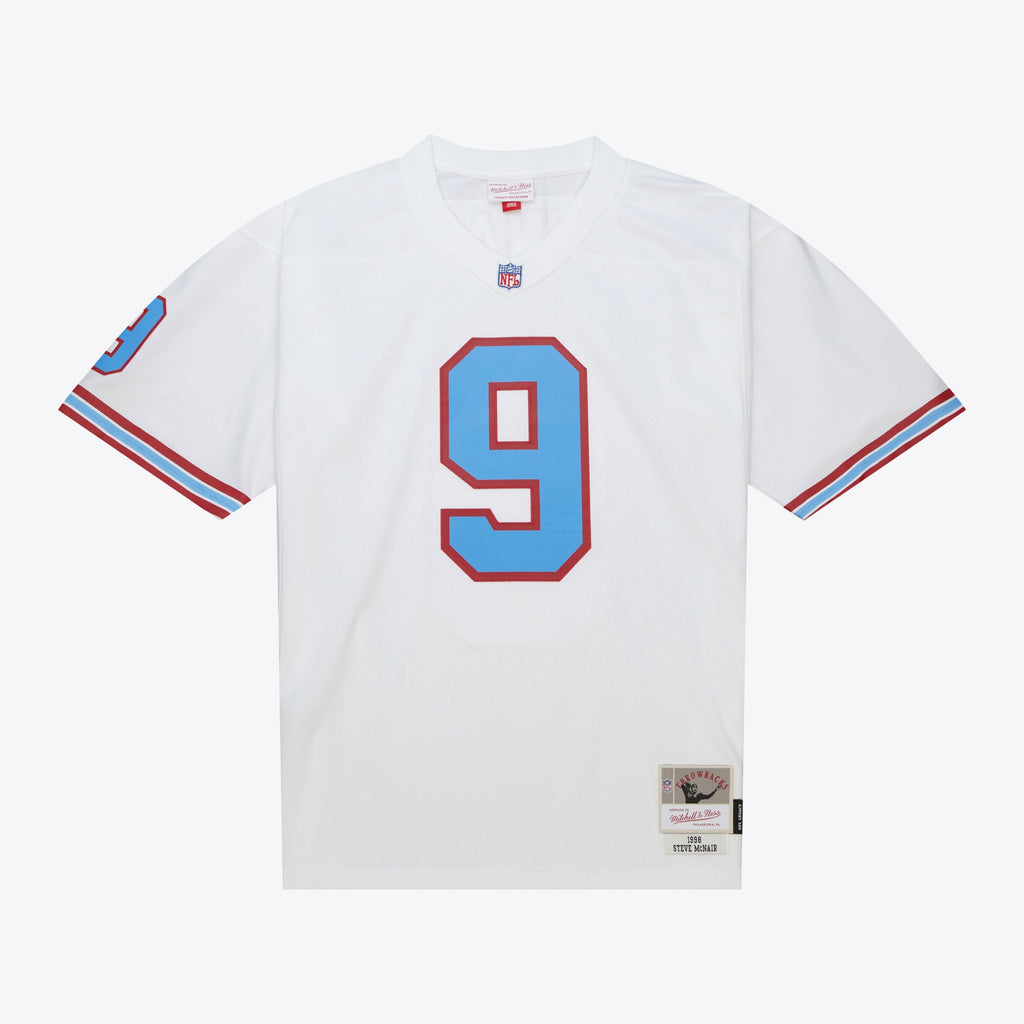 Mens Mitchell & Ness NFL WHITE JERSEY OILERS 1998 STEVE MCNAIR