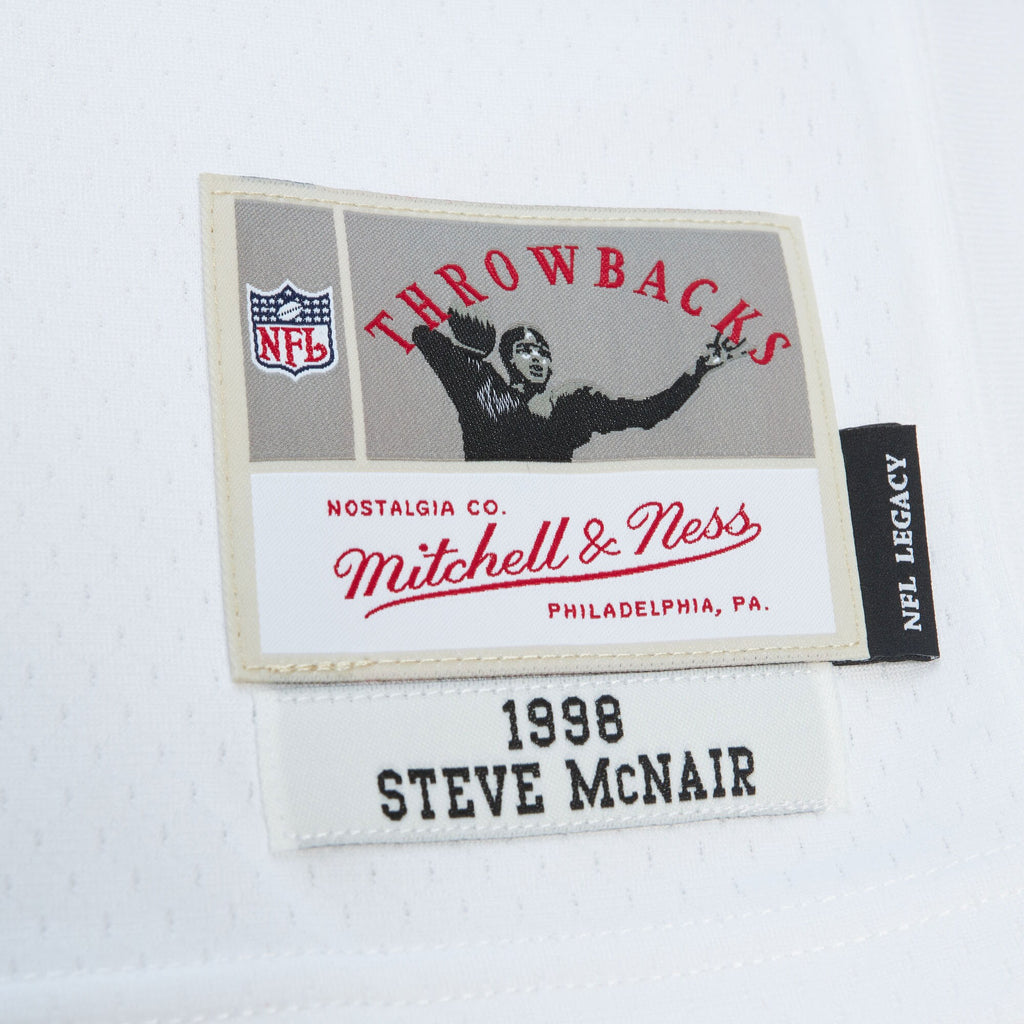 Mens Mitchell & Ness NFL WHITE JERSEY OILERS 1998 STEVE MCNAIR