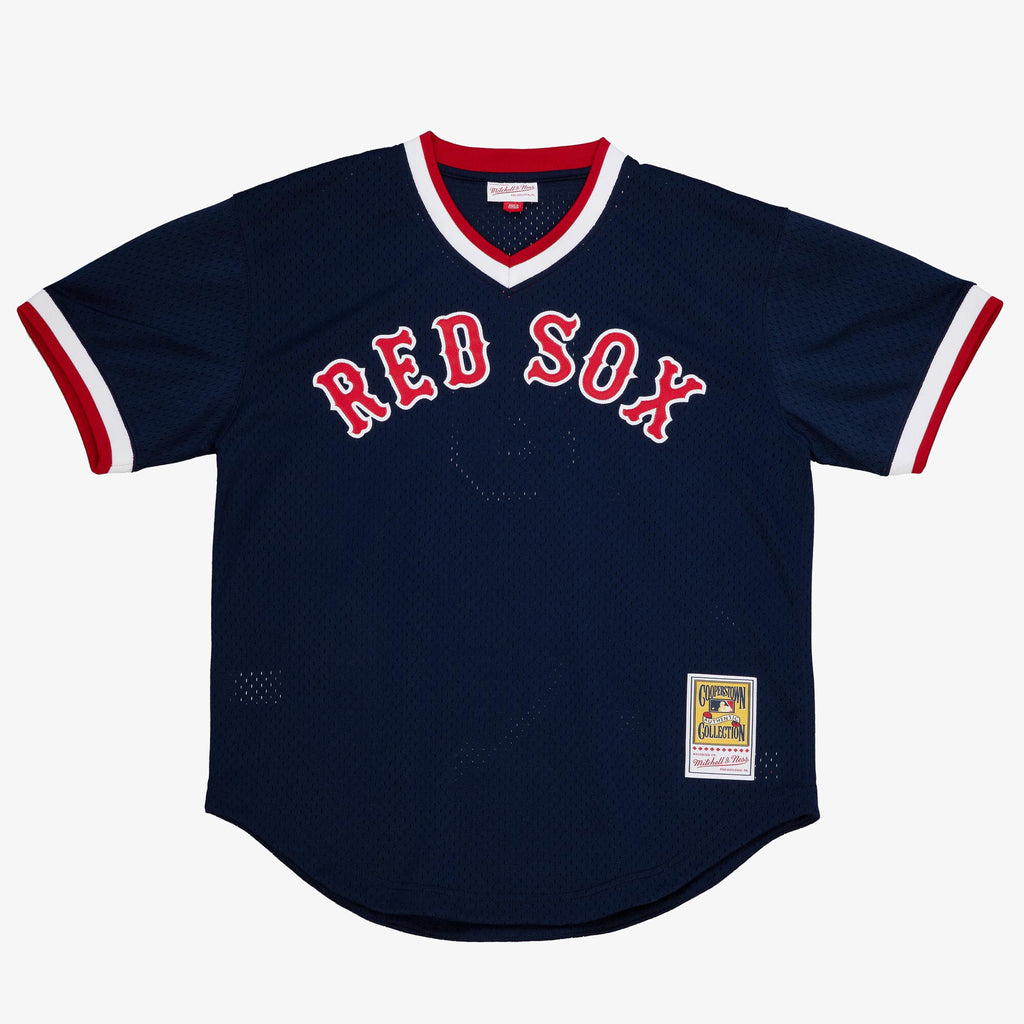 MENS MITCHELL & NESS MLB AUTHENTIC BP JERSEY - RED SOX 1990 TED WILLIAMS