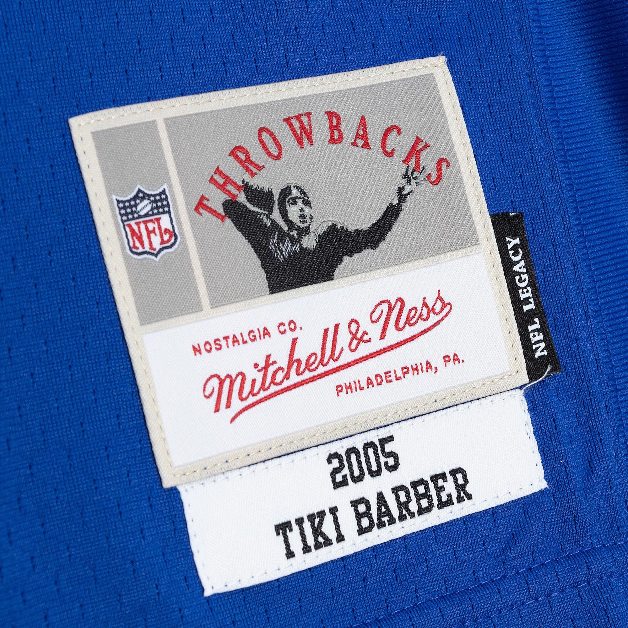 Mens Mitchell & Ness NFL DARK JERSEY GIANTS 2005 TIKI BARBER