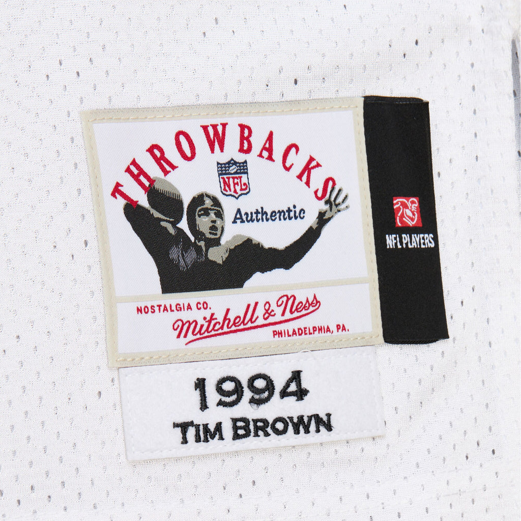 MENS MITCHELL & NESS NFL WHITE JERSEY RAIDERS 1994 TIM BROWN