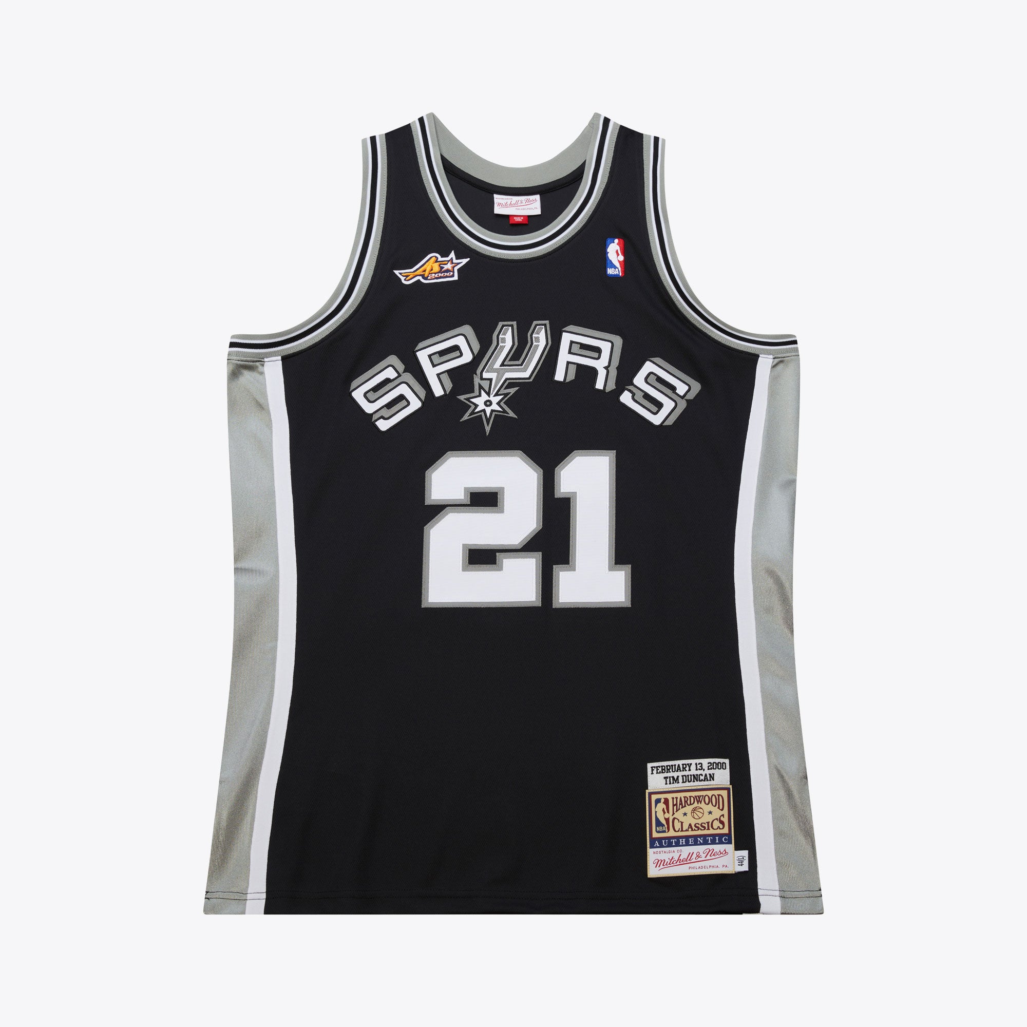 Mens Mitchell & Ness NBA DARK JERSEY SPURS 2000 TIM DUNCAN