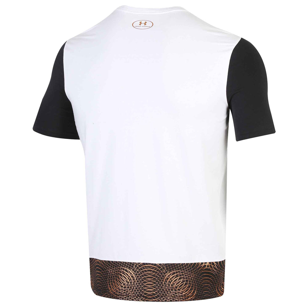 [1318793-109] MENS UNDER ARMOUR NBA GS WARRIORS 2018 NBA COMBINE ALPHA T-SHIRT