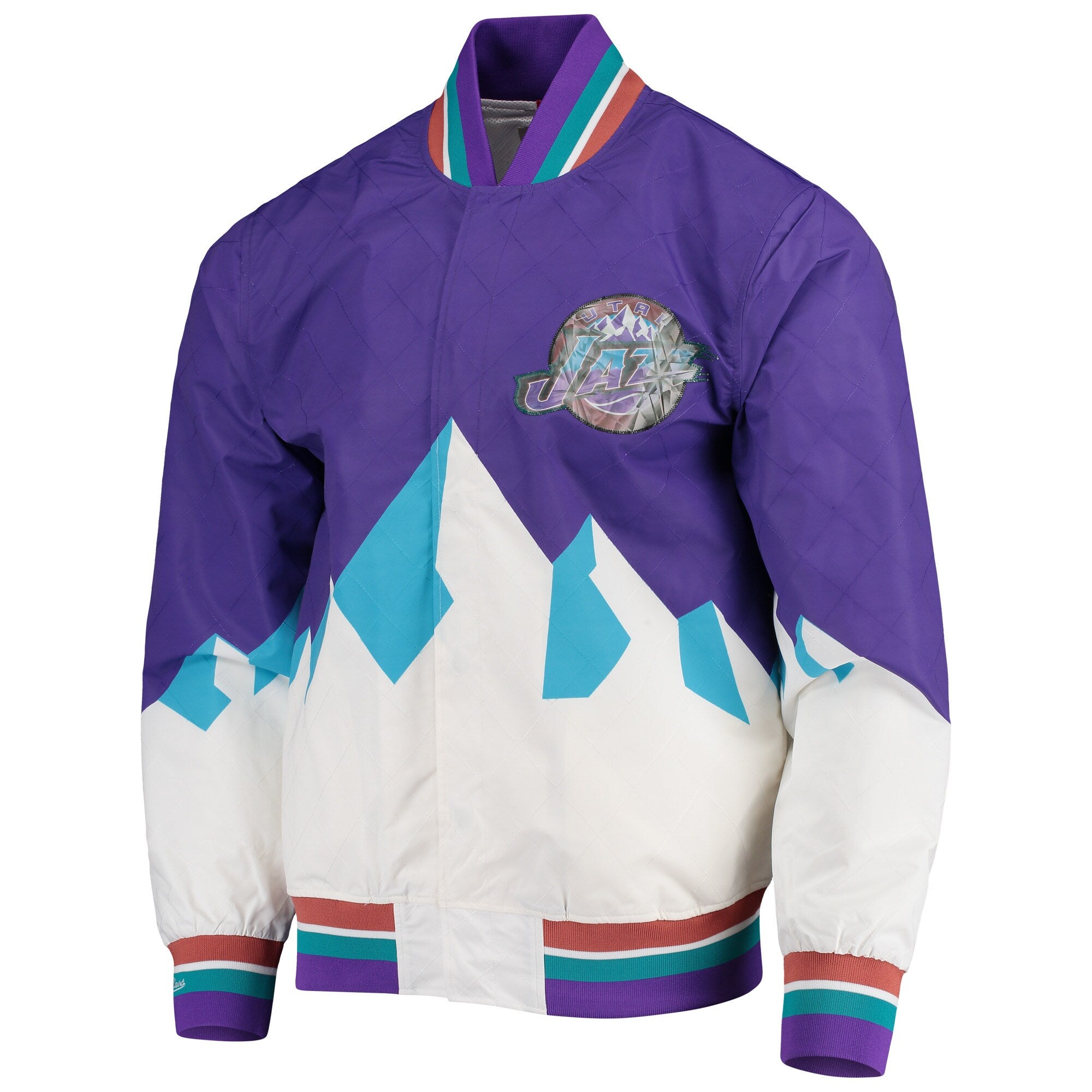 MENS MITCHELL & NESS 75TH ANNIVERSARY WARM UP JACKET JAZZ