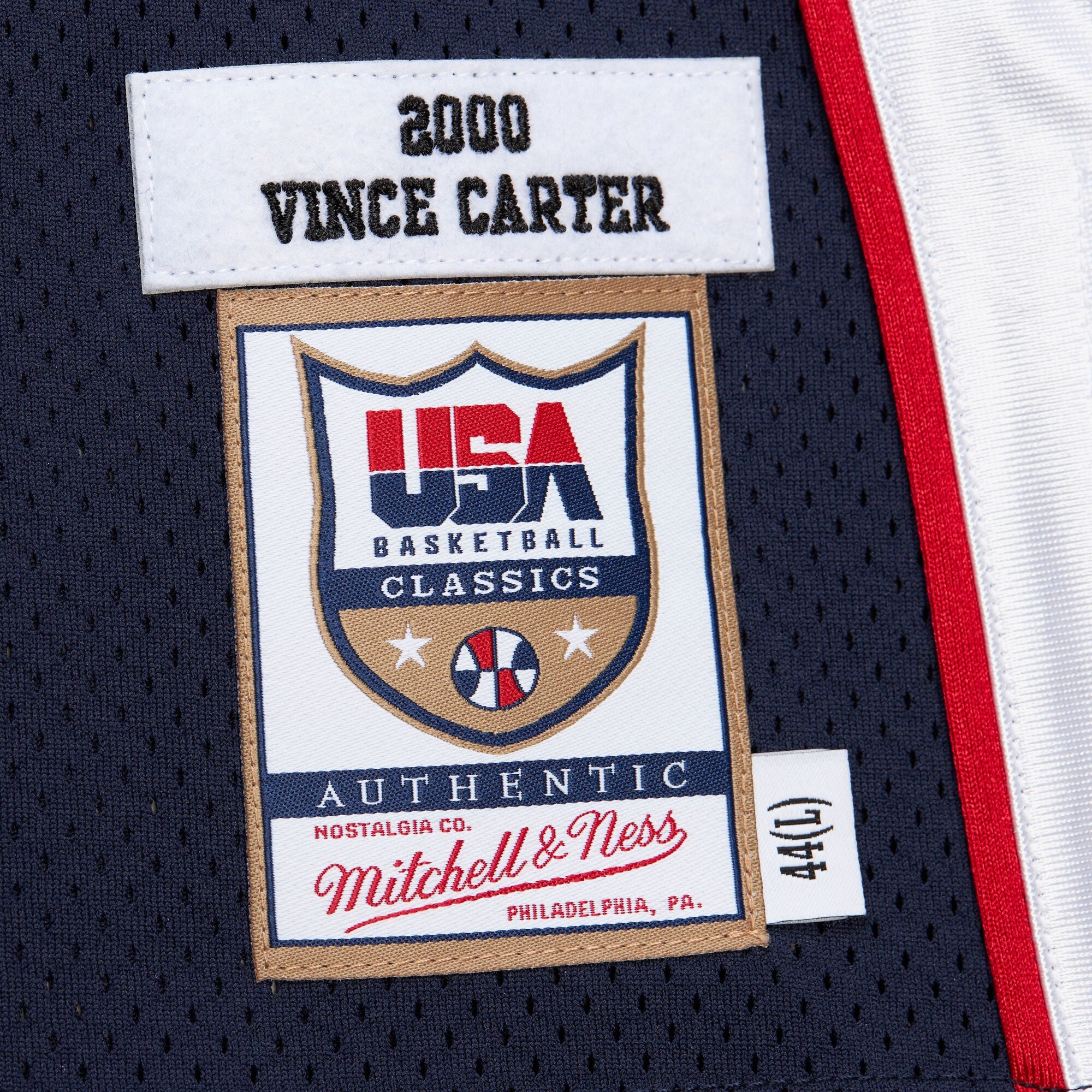 Mens Mitchell & Ness NBA DARK JERSEY USA 2000 VINCE CARTER