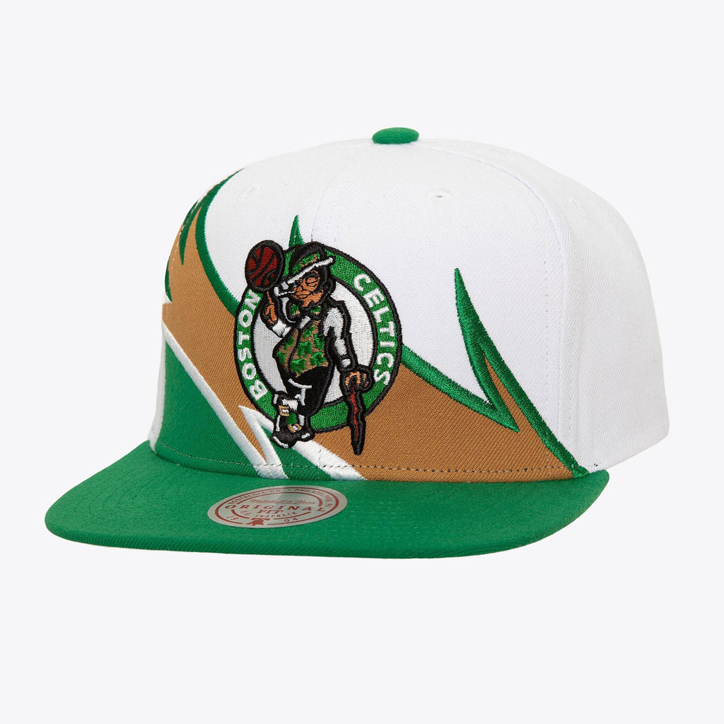 MENS MITCHELL & NESS NBA WAVERUNNER SNAPBACK CELTICS - WHITE