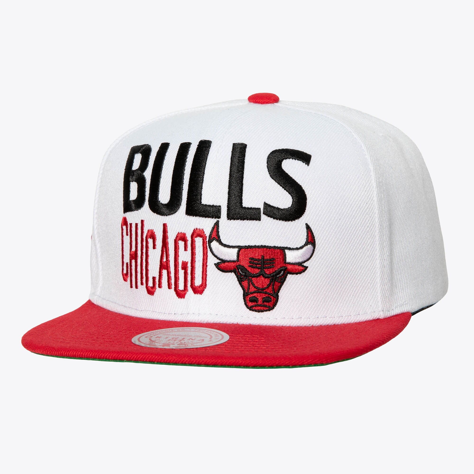 MENS MITCHELL & NESS NBA TOSS UP SNAPBACK BULLS - WHITE