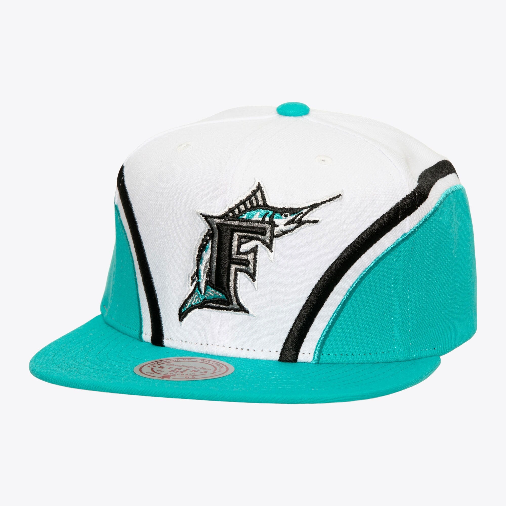 MENS MITCHELL & NESS MLB OVERHEAD SNAPBACK COOP MARLINS