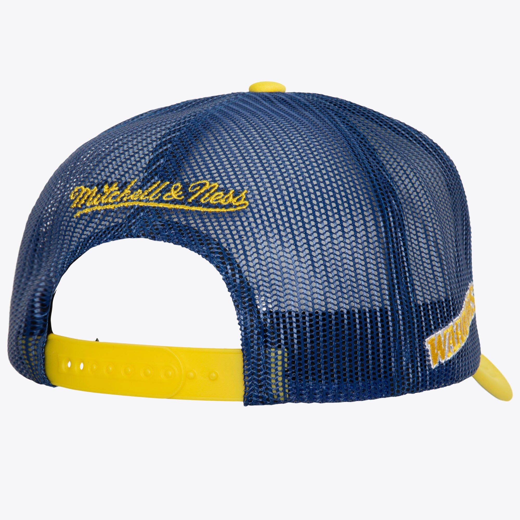 MENS MITCHELL & NESS NBA CHAMPS FEST TRUCKER HWC WARRIORS - WHITE