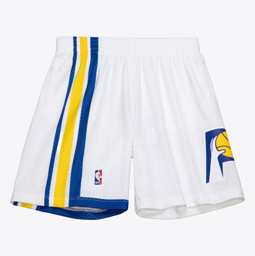 Mens Mitchell & Ness NBA WHITE SWINGMAN SHORTS PACERS 2003