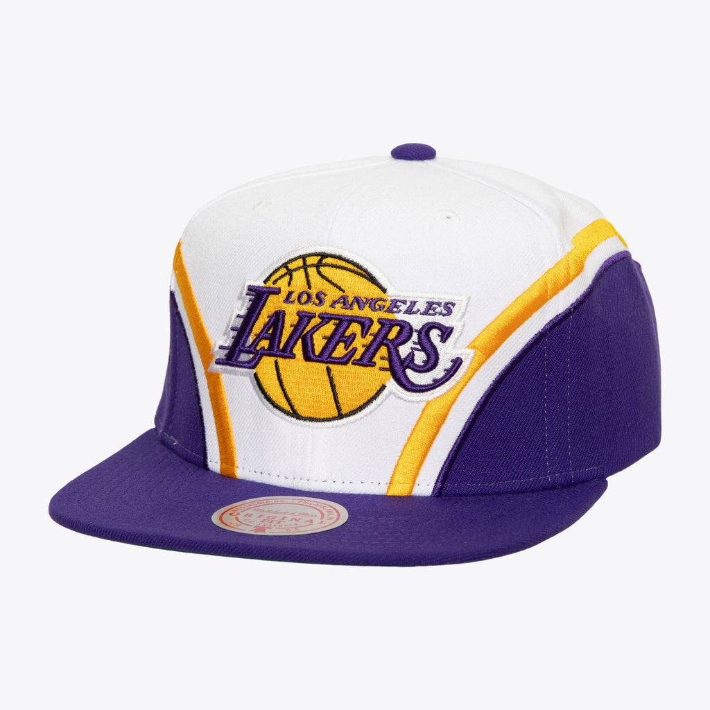 MENS MITCHELL & NESS NBA OVERHEAD SNAPBACK LAKERS
