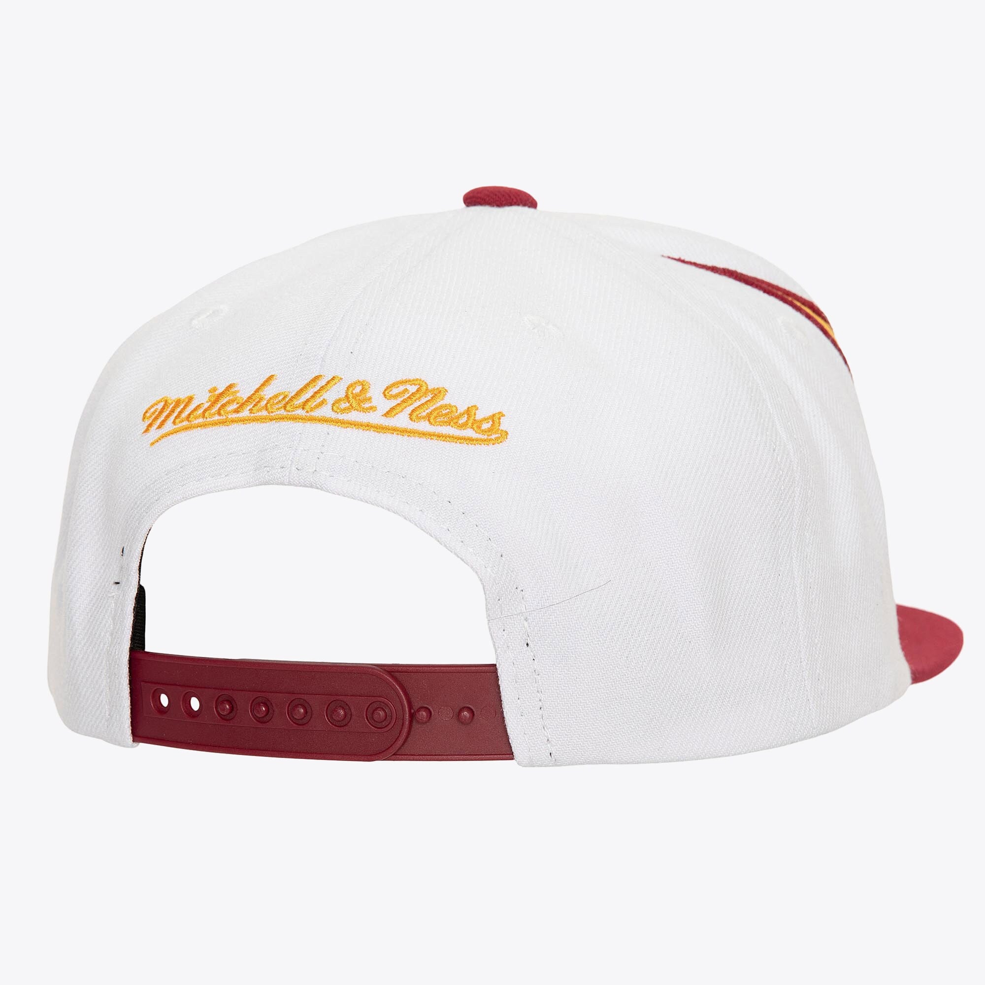 MENS MITCHELL & NESS NBA WAVERUNNER SNAPBACK HEAT - WHITE