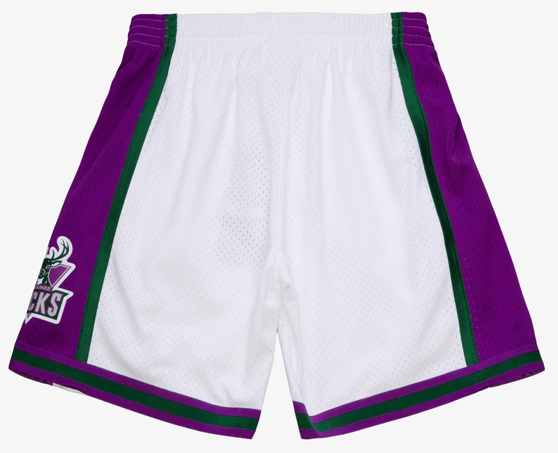 MENS MITCHELL & NESS NBA SWINGMAN SHORTS BUCKS 1996
