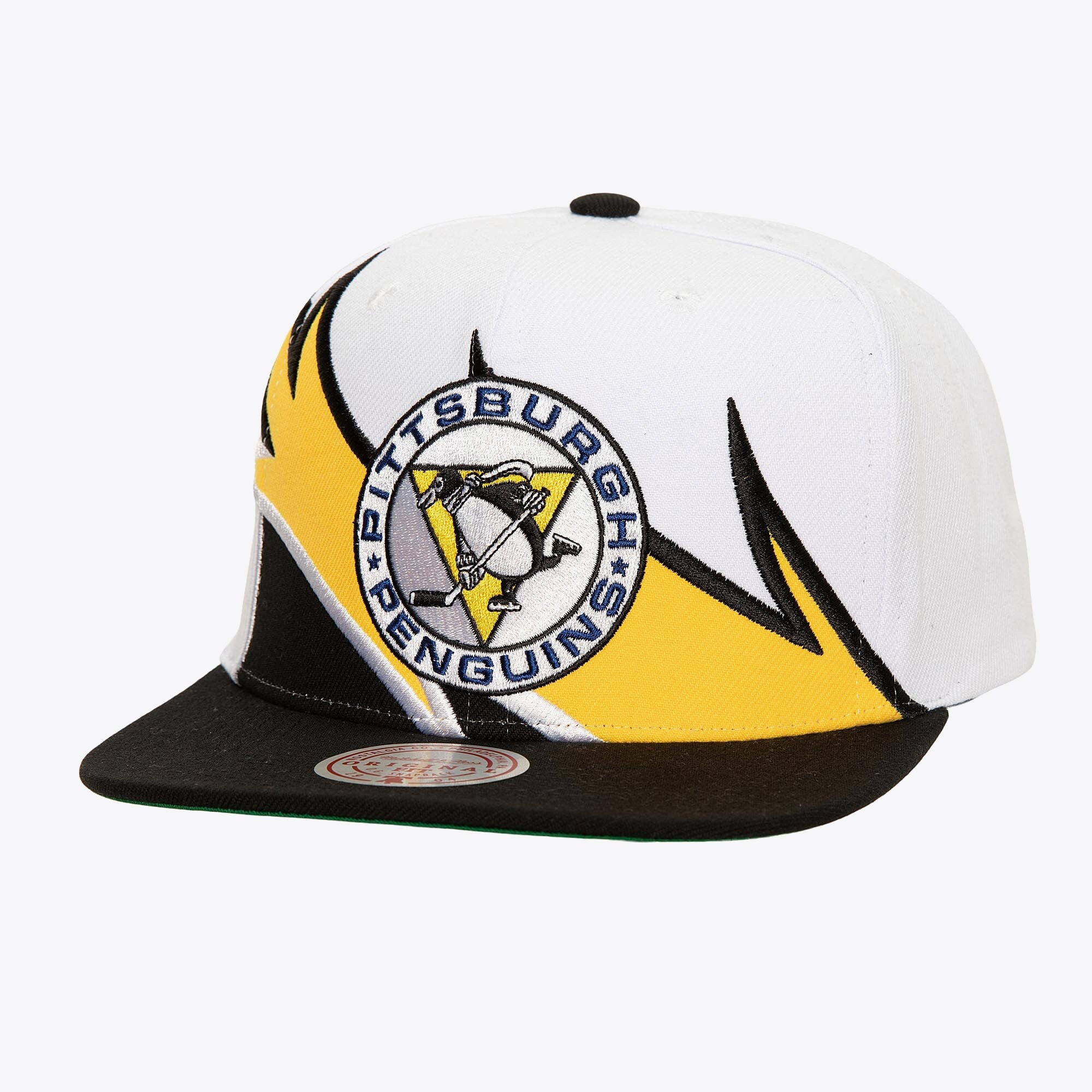 MENS MITCHELL & NESS NHL WAVERUNNER SNAPBACK VNTG PENGUINS - WHITE