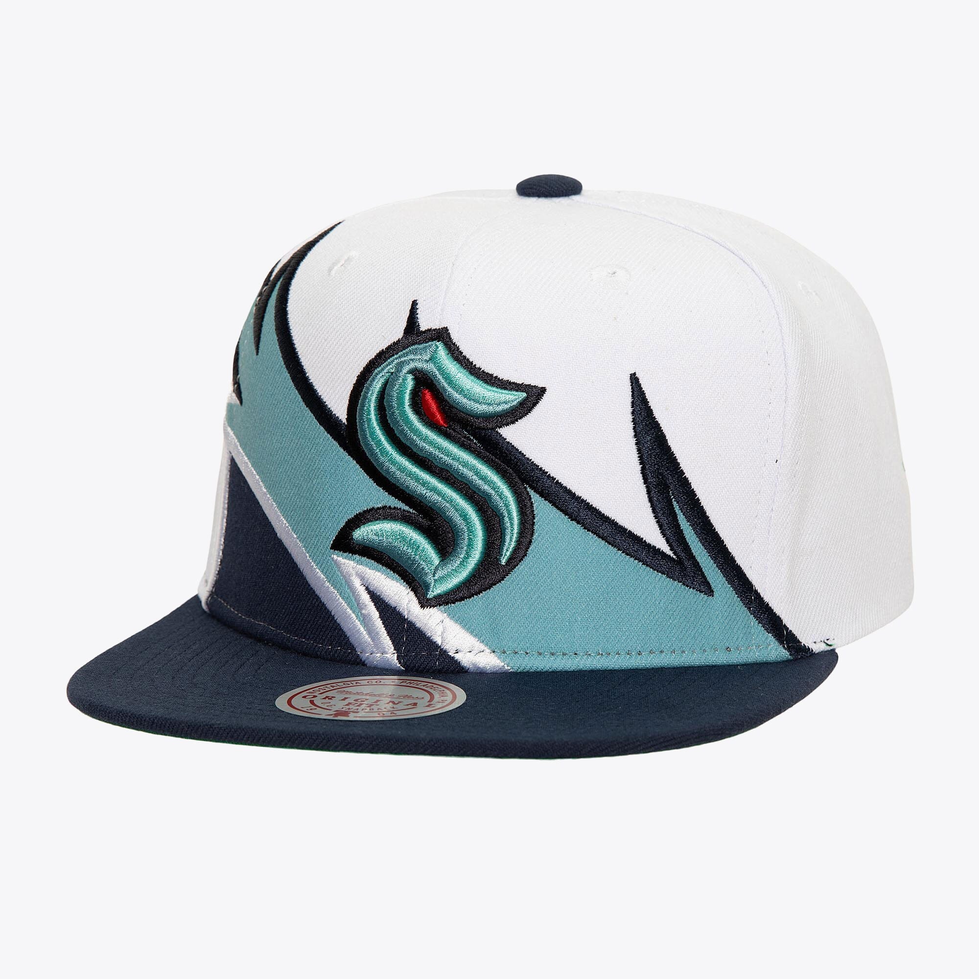 MENS MITCHELL & NESS NHL WAVERUNNER SNAPBACK KRAKEN - WHITE