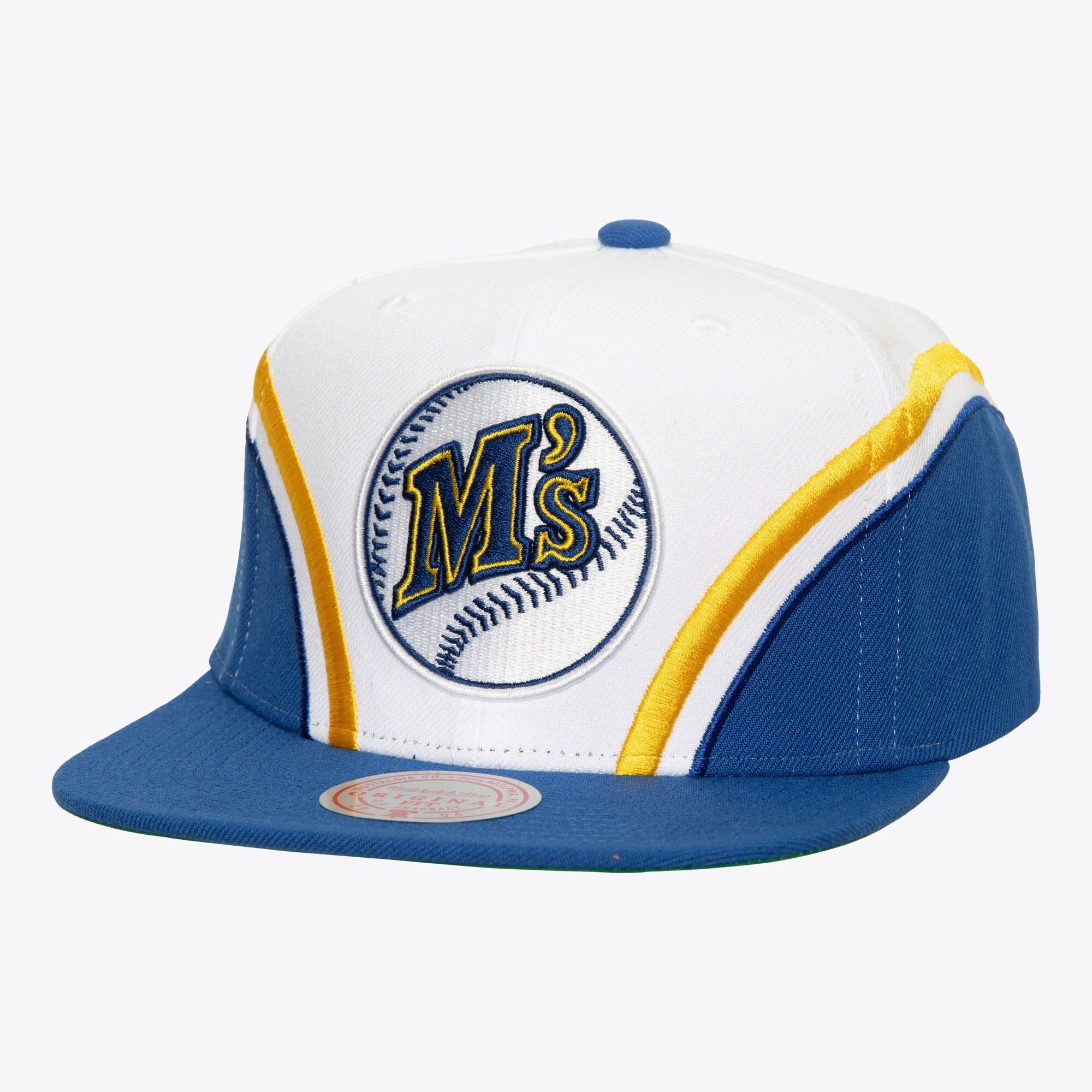 MENS MITCHELL & NESS MLB OVERHEAD SNAPBACK COOP MARINERS