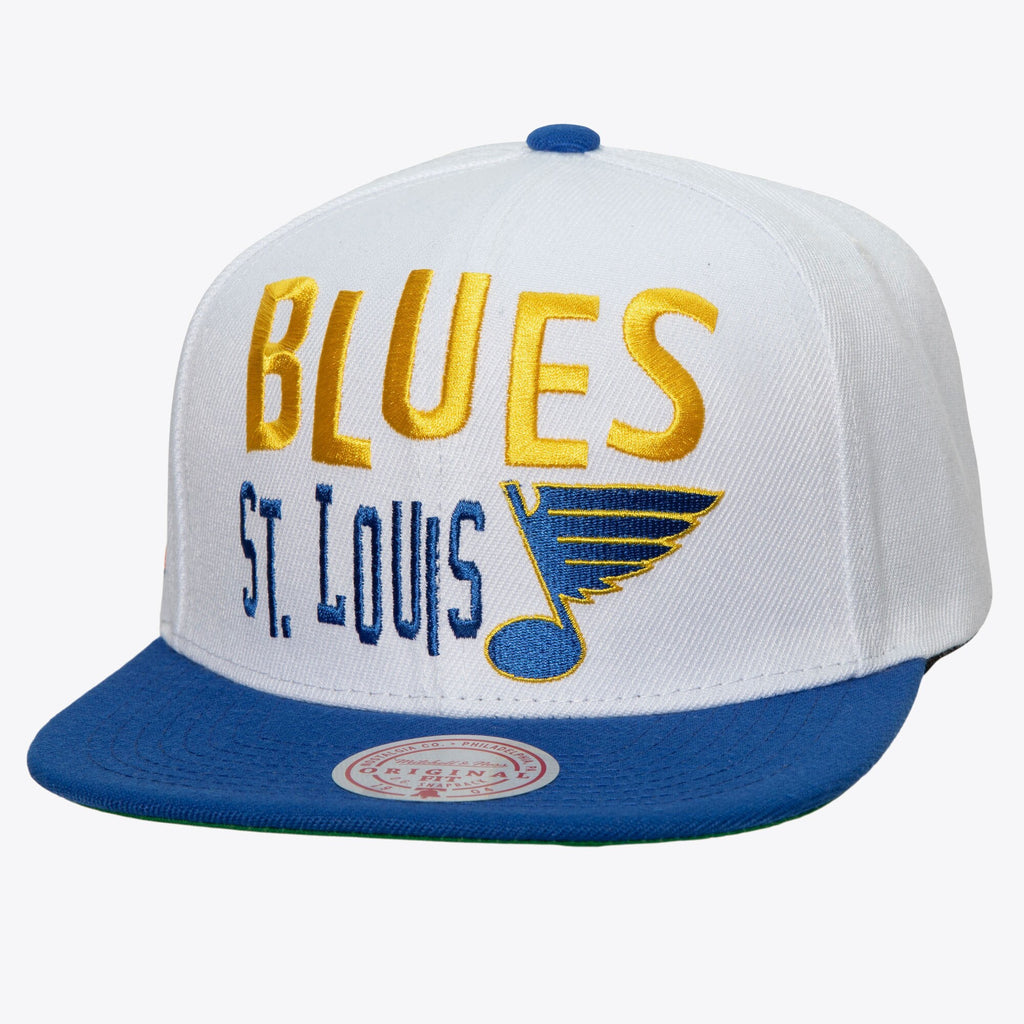 MENS MITCHELL & NESS NHL TOSS UP SNAPBACK VNTG BLUES - WHITE