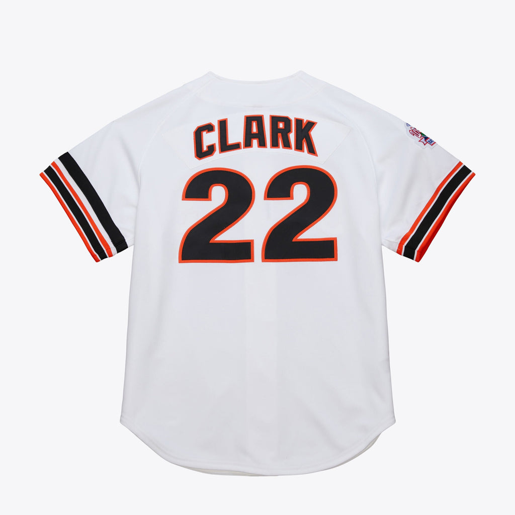 Mens Mitchell & Ness MLB HOME WORLD SERIES JERSEY GIANTS 1989 WILLIE CLARK