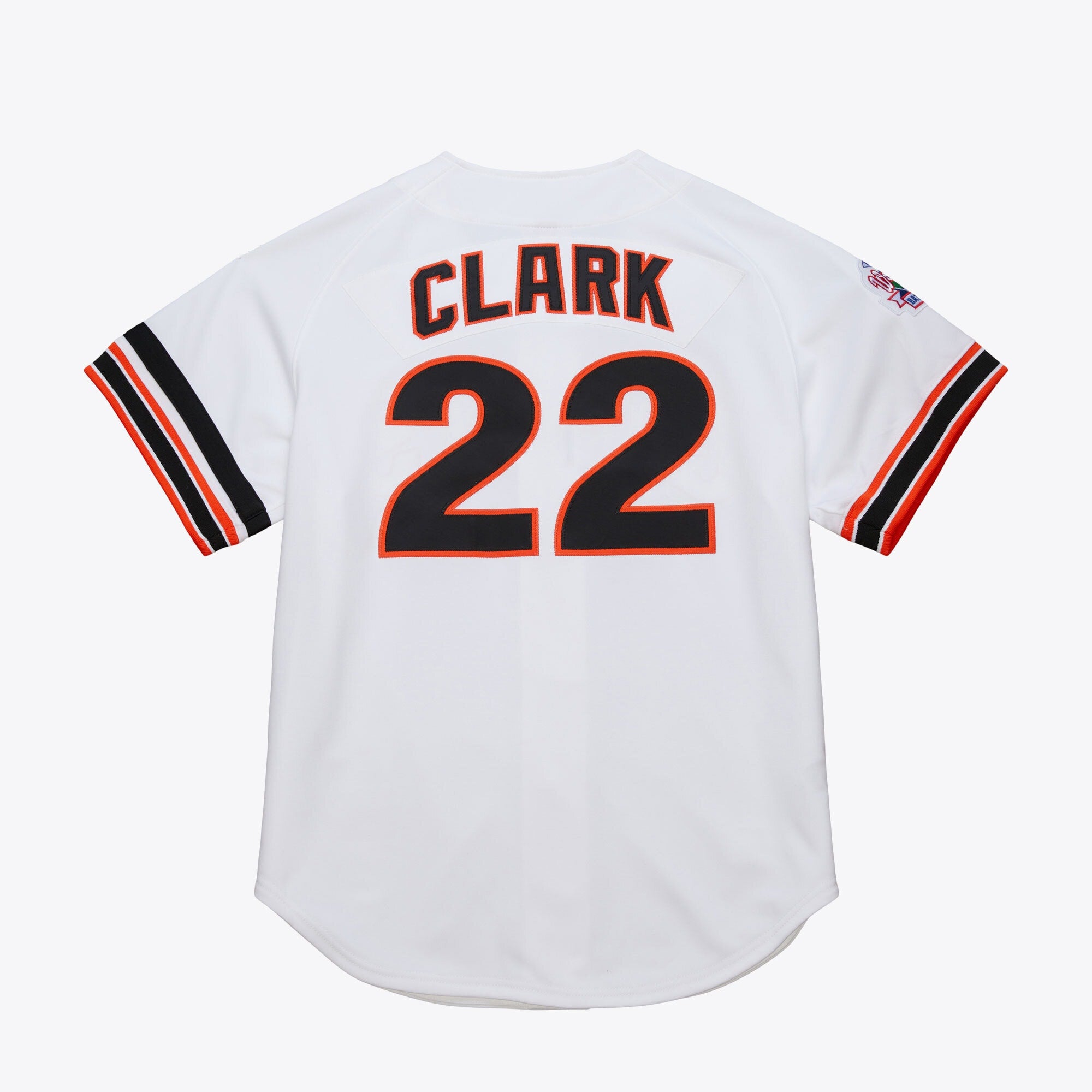 Mens Mitchell & Ness MLB HOME WORLD SERIES JERSEY GIANTS 1989 WILLIE CLARK