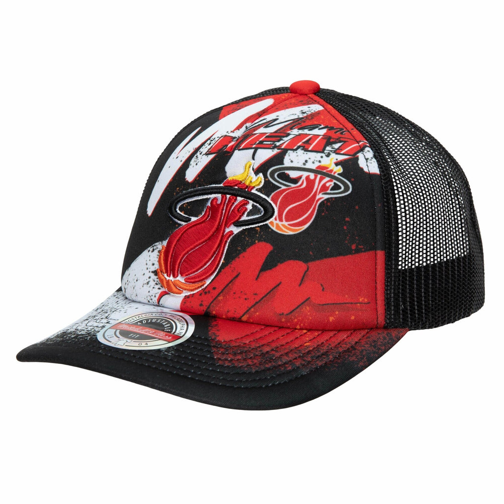 Mens MITCHELL & NESS NBA HYPER TRUCKER SNAPBACK HWC HEAT