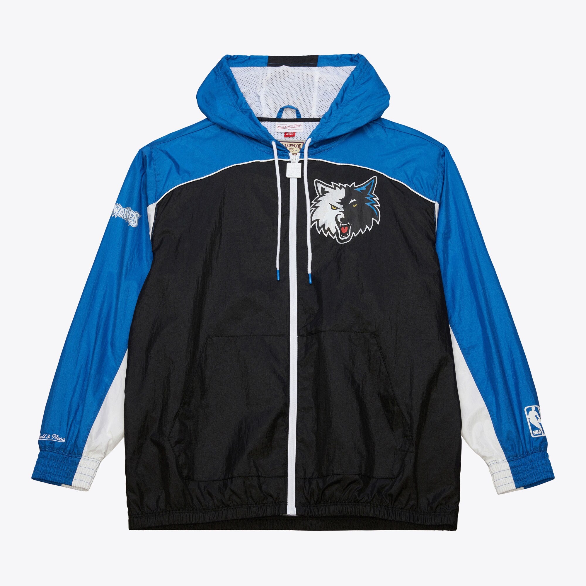 MENS MITCHELL & NESS BIG SHOT PREMIUM WINBREAKER VINTAGE LOGO TIMBERWOLVES