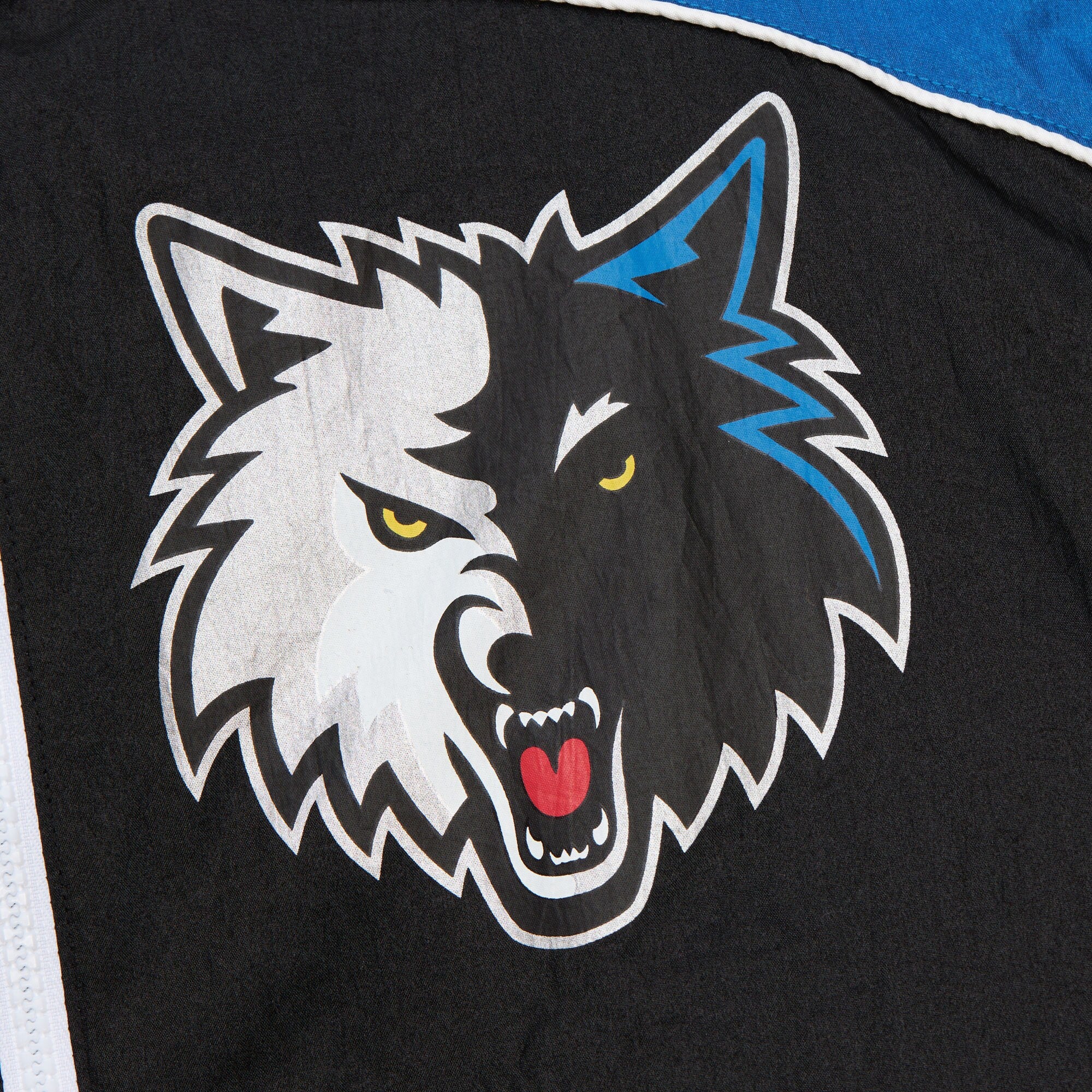 MENS MITCHELL & NESS BIG SHOT PREMIUM WINBREAKER VINTAGE LOGO TIMBERWOLVES