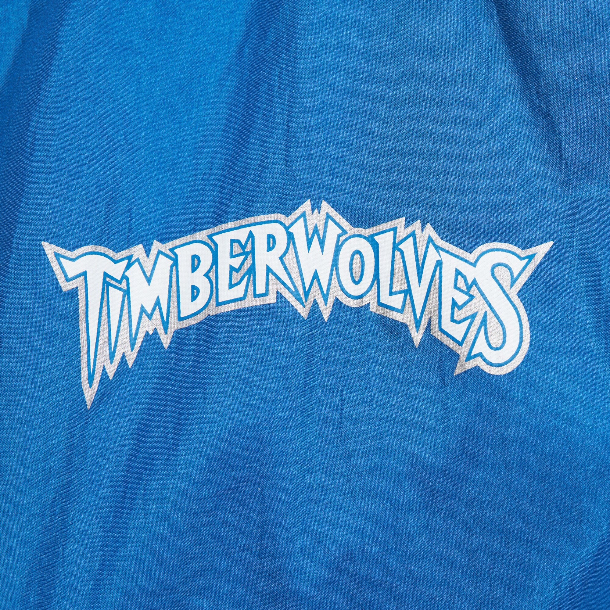 MENS MITCHELL & NESS BIG SHOT PREMIUM WINBREAKER VINTAGE LOGO TIMBERWOLVES