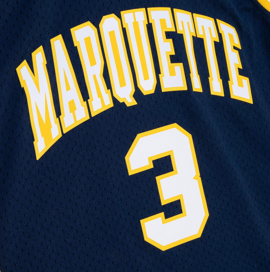 Mens Mitchell & Ness NCAA DARK JERSEY MARQUETTE 2002 DWYANE WADE