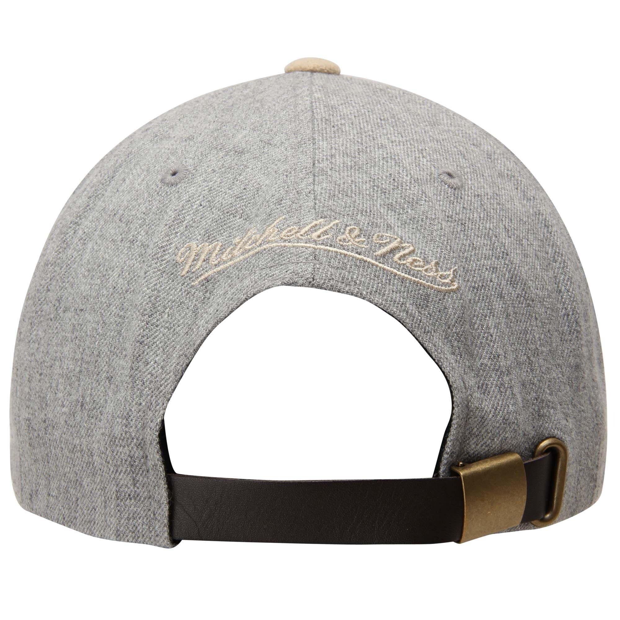 MENS MITCHELL & NESS NBA NEW YORK KNICKS HEATHER SUEDE TWO-TONE ADJUSTABLE HAT