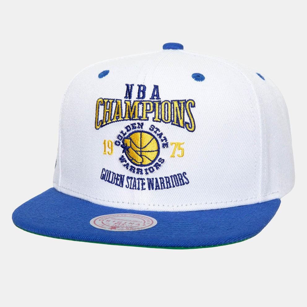 MENS MITCHELL & NESS NBA CHAMP SERIES SNAPBACK HWC WARRIORS - WHITE