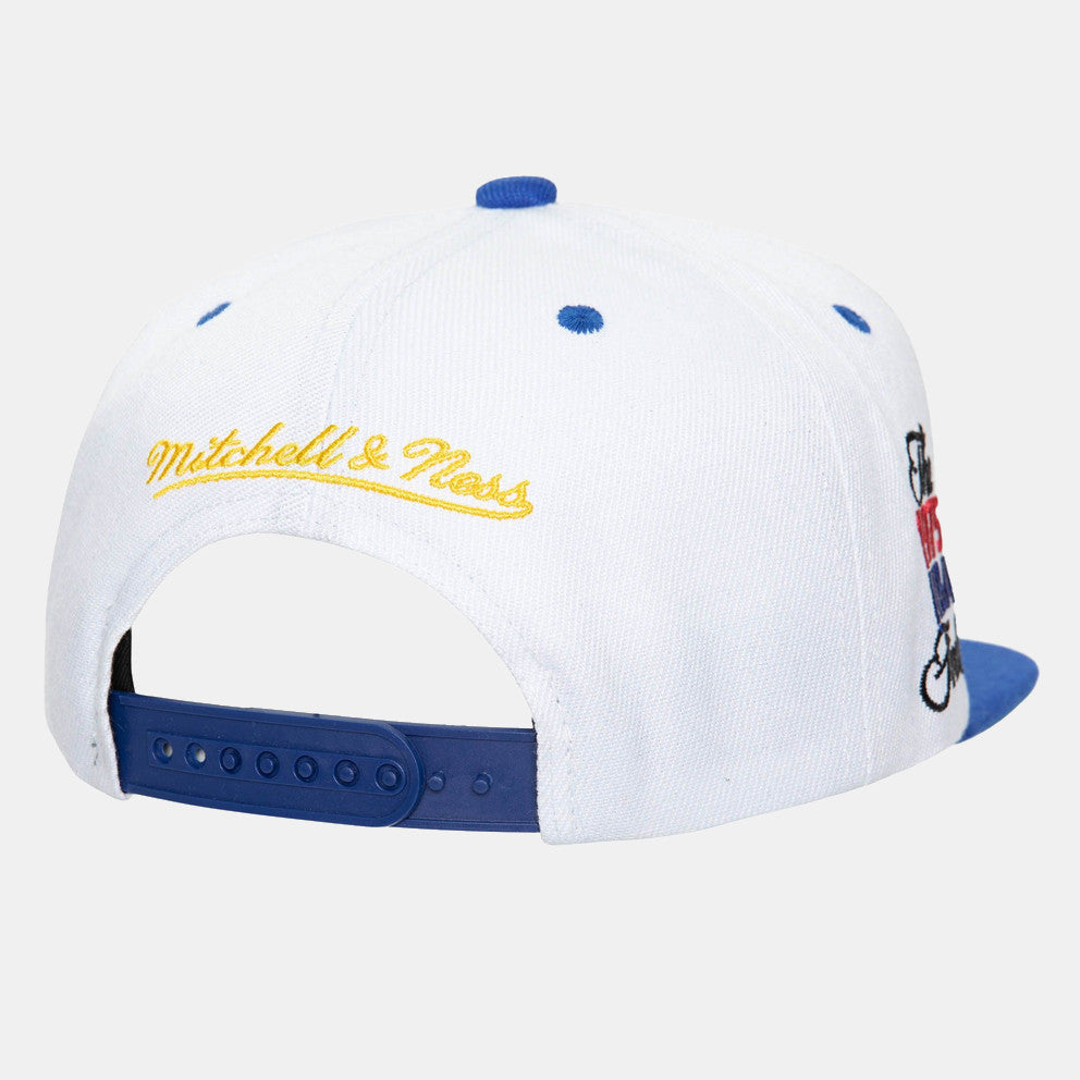 MENS MITCHELL & NESS NBA CHAMP SERIES SNAPBACK HWC WARRIORS - WHITE
