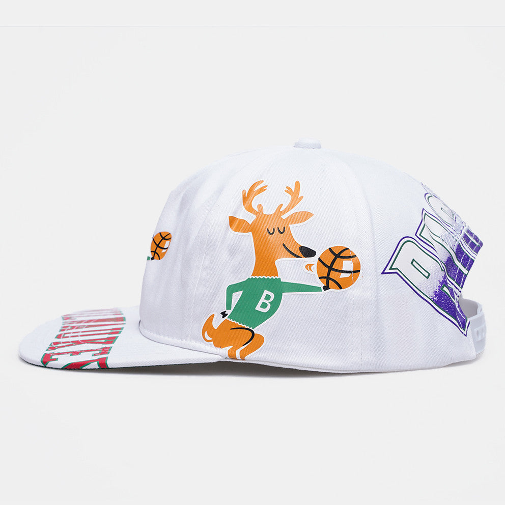 MENS MITCHELL & NESS NBA IN YOUR FACE DEADSTOCK HWC BUCKS - WHITE