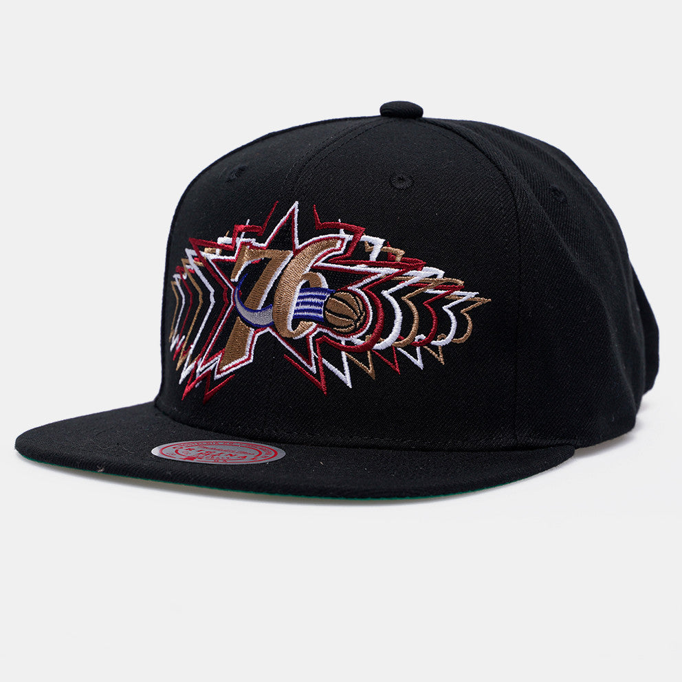 MENS MITCHELL & NESS NBA TEAM VIBES SNAPBACK HWC 76ERS - BLACK