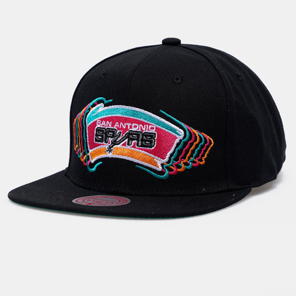 MENS MITCHELL & NESS NBA TEAM VIBES SNAPBACK HWC SPURS - BLACK